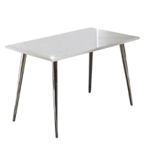 Jedálenský stôl, MDF+chróm, extra vyský lesk HG, 120x70 cm, PEDRO