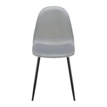 Zamatová stolička Lio sivá